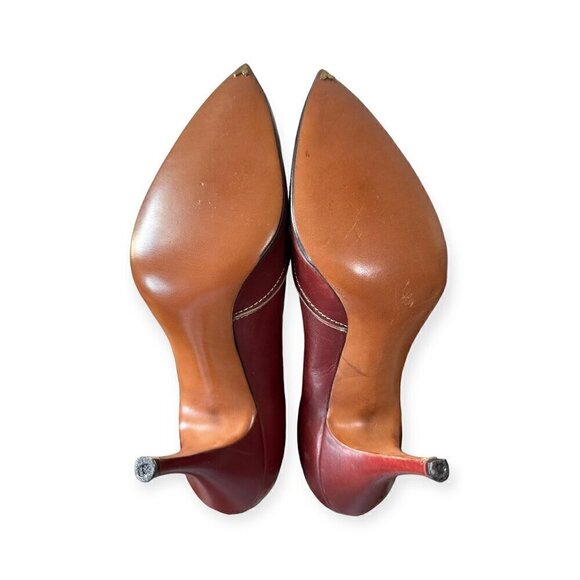 Vintage Herbert Levine Pumps with butted seam,  Size 8AA, Brown leather, 50-60s - Picture 8 of 13